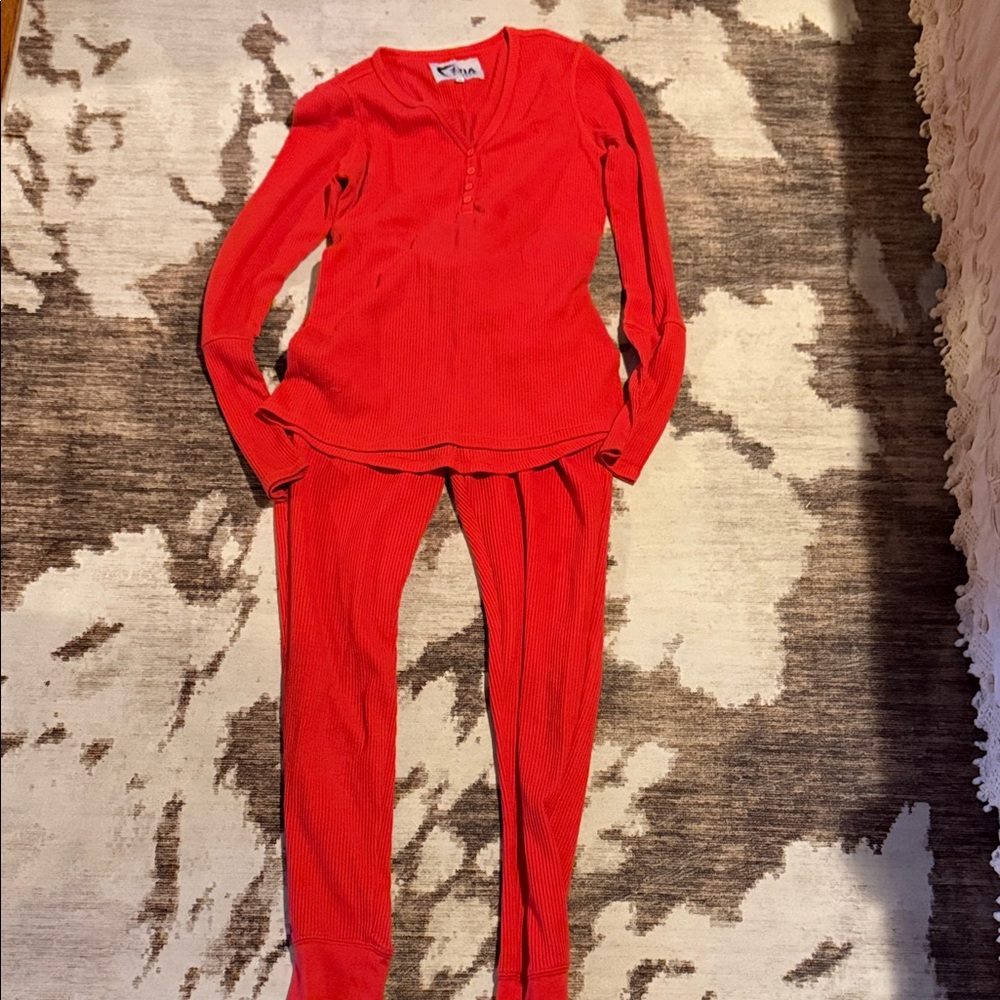 Zyia waffle knit pajamas